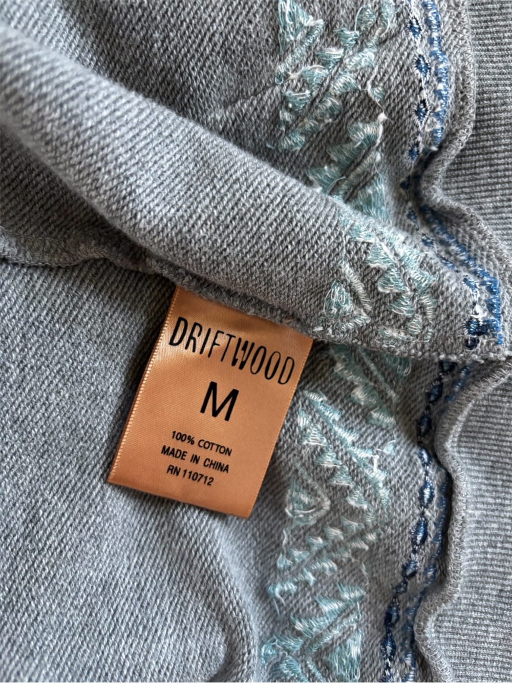 DRIFTWOOD x SUNDANCE "Teddy" Embroidered Full-Zip Hoodie (M) - Picture 7 of 9